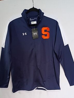 NWT Syracuse Under Armour Women's Navy Athletic Zip Down Jacket